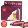Cápsulas Gás Culinário N2O 100% PURO p/ Chantilly, iSi 8,4g - 1 Caixa (10 cápsulas), até 20% a mais de rendimento. Compatível com todas as Garrafas Gourmet do mercado.
