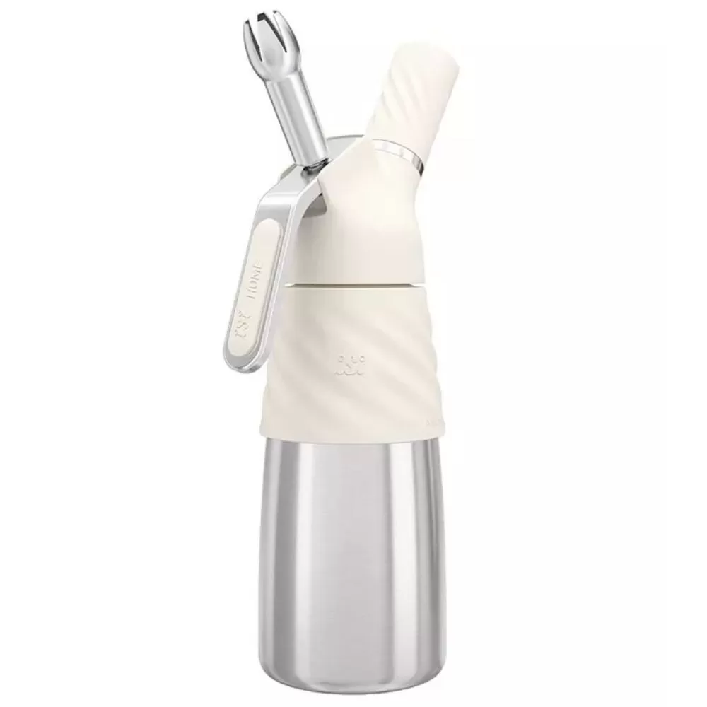Garrafa Sifão Chantilly  Creative Premium Bege 500ml Aço Indoxidável