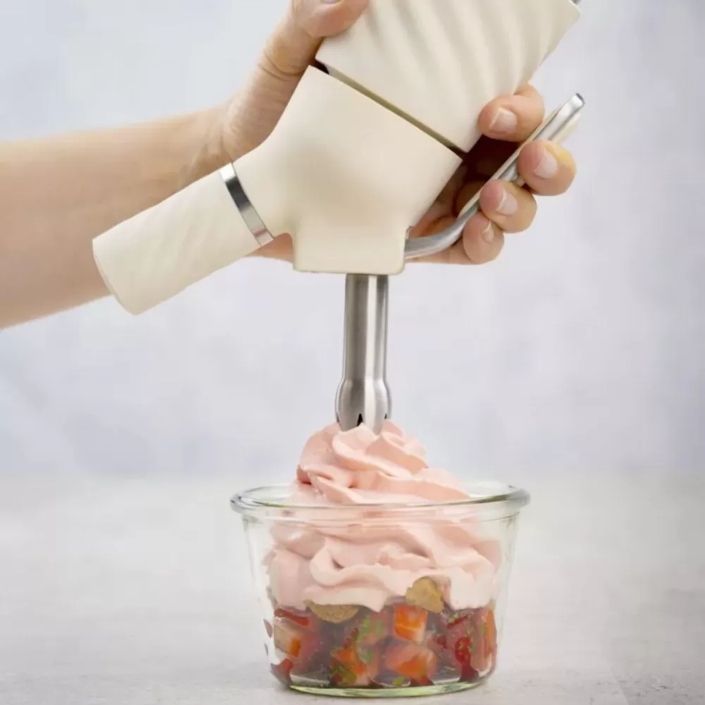 Garrafa Sifão Chantilly  Creative Premium Bege 500ml Aço Indoxidável