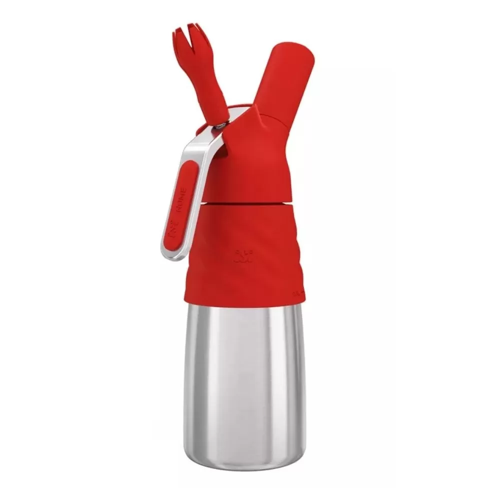 Garrafa Sifão Chantilly  Creative Vermelha -  500ml  Aço Indoxidável Premium